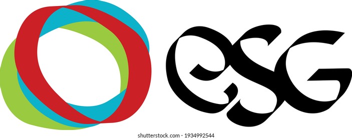 Logo for the ESG - (environmental, social, governance) rating used in the inclusive capitalism The Great Reset.