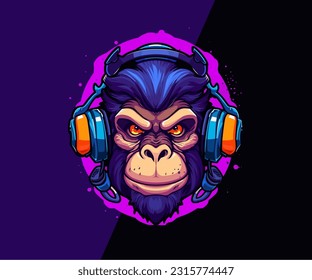 Logo Esport animal vector illustration