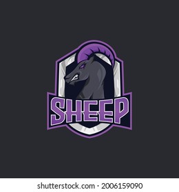 Logo e-sport illustration sheep template