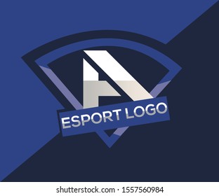 Logo e-sport Letter A template vector design