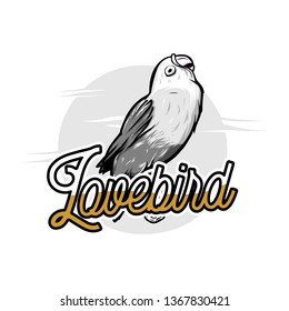 logo esport with love bird illustration