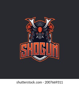 Logo e-sport shogun design template