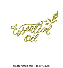 logo essential oil, natural cosmetics. vector illustration.