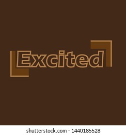 logo excited vector design template - vector