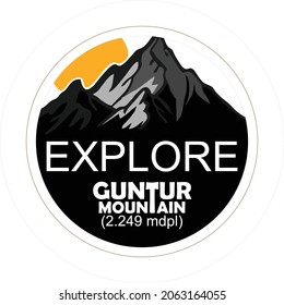 Logo Explore  Guntur Mountain (Logo Mengeksplorasi Gunung Guntur)
