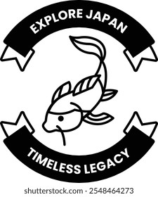 Un logo para el Explore Japón que presenta un pez