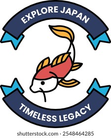 A logo for Explore Japan that features a fish