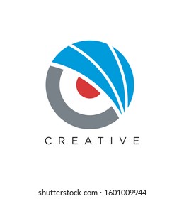 logo eye abstract design vector