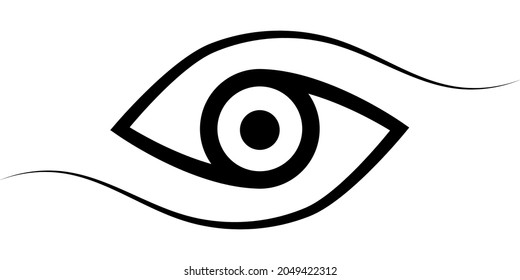 Logo eye calligraphic lines, vector
elegant eye symbol insight, foresight, pride and sense of unity