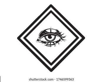 Logo con un ojo en el centro.