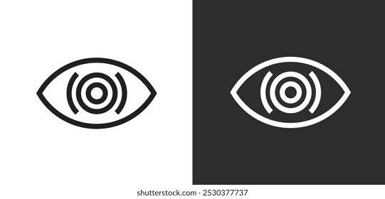 Logo eye line stroke with blank background