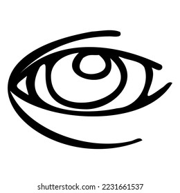 logo eye vector lined illustration
