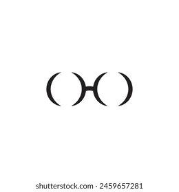 Logo eyeglass minimalist with blank background