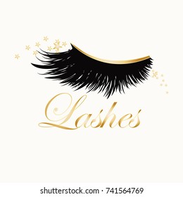 Logo. Eyelashes. Vector illustration