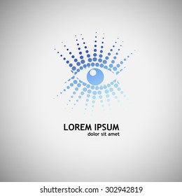 Logo eyes with eyelashes. Vector