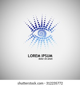 Logo eyes with eyelashes. Vector