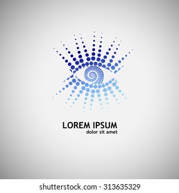 Logo eyes with eyelashes. Vector