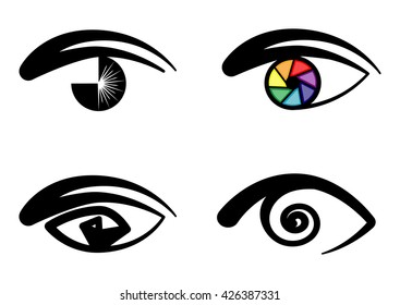 Logo eyes. Eyes icons