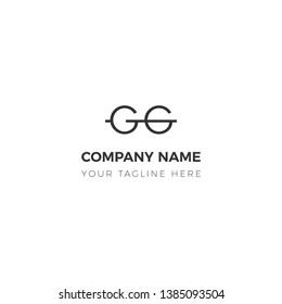 Logo for eyewear store, made from "g"  letter, shaping glass icon