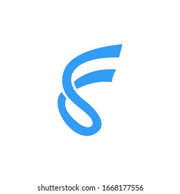 logotipo F diseño vectorial gráfico moderno