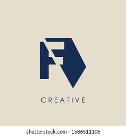 Logo F Letter Geomtrical Techno Half Hexagon. Vector design concept geomtric half hexagon  with letter logo icon.