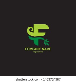 Logo F Letter And Leaf Logo Design 