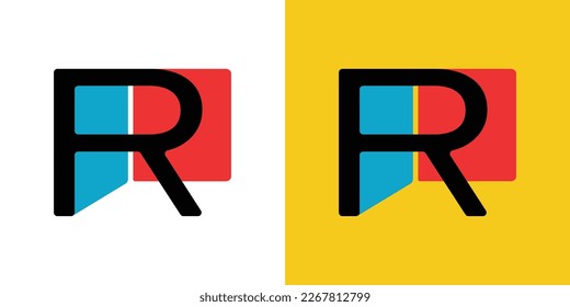 logo F R abstract design modern and unique