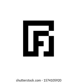 logo F simple vector modern creative