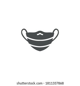 Logo Face Mask Icon Design Black and White Vector