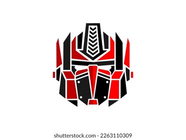 Logo Face Mask Robot Transformer Optimus Prime Vector Design Graphic