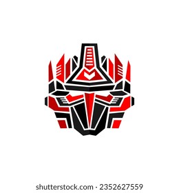 Logo Face Mask Robot Transformer Optimus Prime Vektor Red und Black New Design Graphic