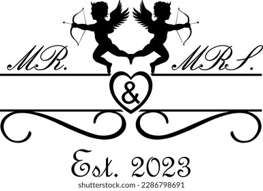 logo for the family, monogram family, wedding family