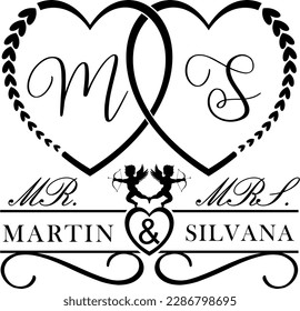logo for the family, monogram family, wedding family