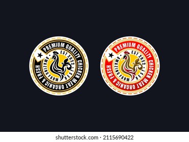 Logo Farm Chicken Vector Illustration Template with Simple Elegant Design Good for Any Industry