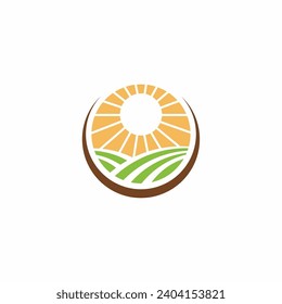 Logo Farm Food Design Symbol.	