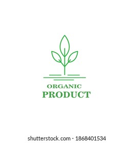 logo for farm green leaf seed design vector illustration