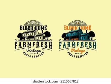 Logo Farm Home Vector Illustration Template with Simple Elegant Design Good for Any Industry