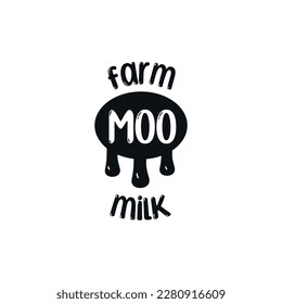 A logo for a farm moo milk.