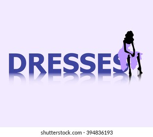 Logo of fashion with female silhouette