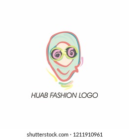 logo fashion hijab vector