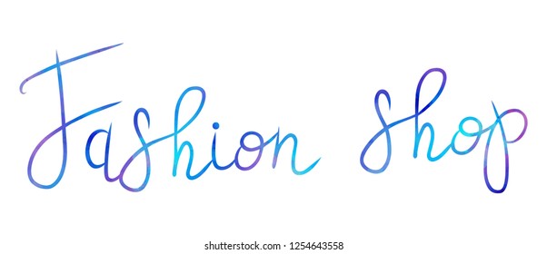 Logo Fashion studio. Custom handmade calligraphy, Vector brush lettering for beauty salon.