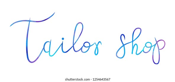 Logo Fashion studio. Custom handmade calligraphy, Vector brush lettering for beauty salon.