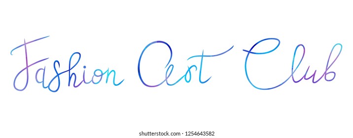 Logo Fashion studio. Custom handmade calligraphy, Vector brush lettering for beauty salon.