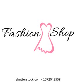 Logo Fashion Womens Clothing Shop Silhouette Stock Vector (Royalty Free ...