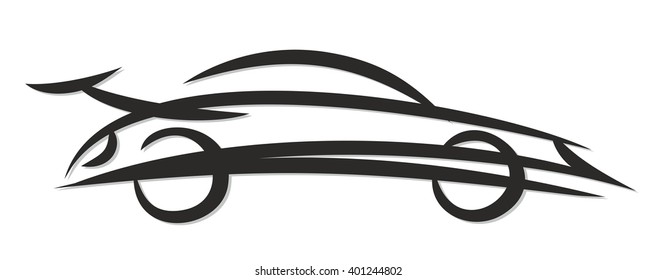 Logo of the fast car. 