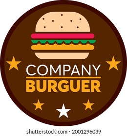 Logo for Fast food vector with constract colors