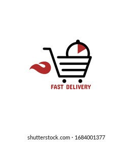 
 Logo. Envío rápido. Entrega rápida