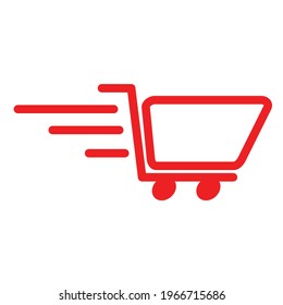 logo fast shopping vector design