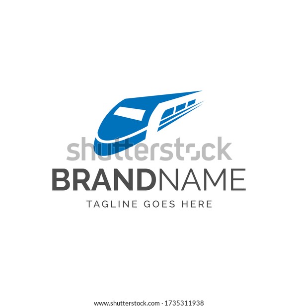 logo of fast\
train, vector design, fully\
editable