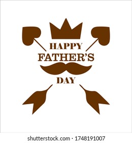 logo Father's day poster illustration. Father's day Lettering. greeting card template